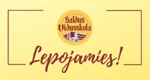 Lepojamies, Saldus viudusskolas logo