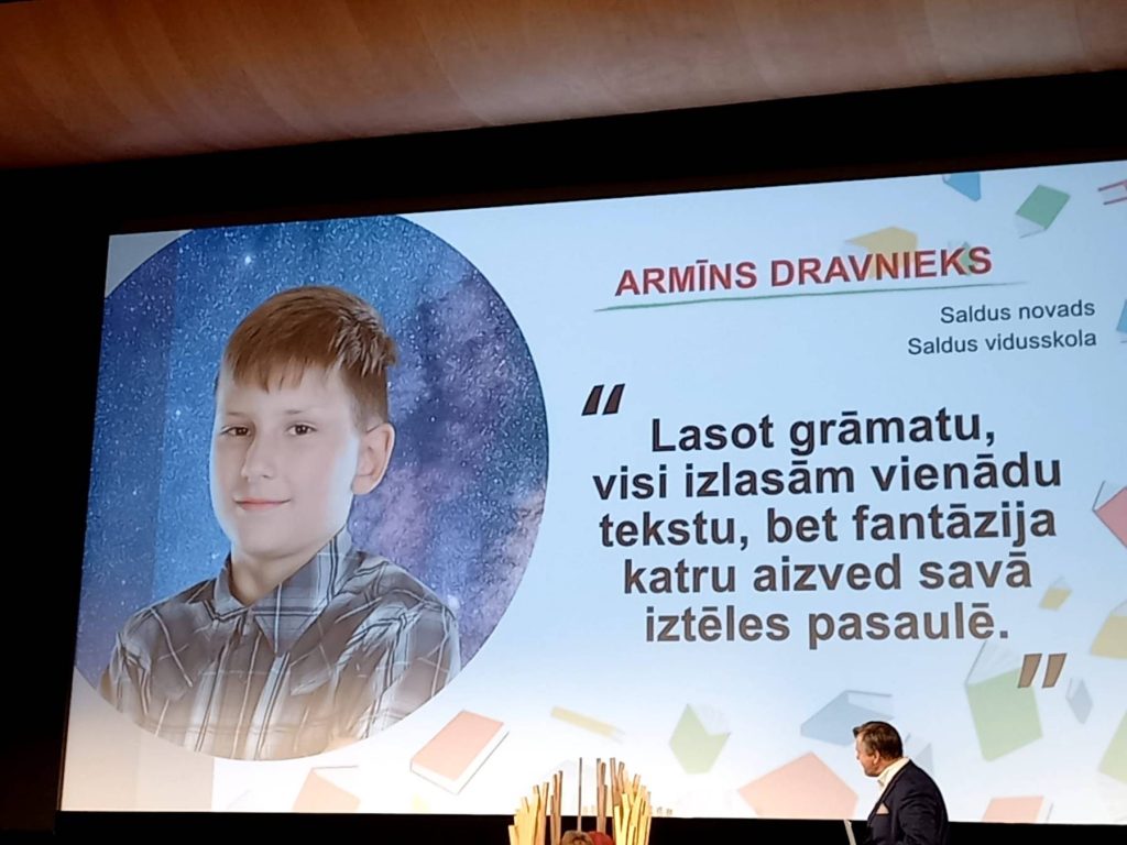 Armīna Dravnieka pieteikums "Skaļās lasīšanas" konkursam