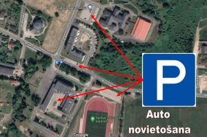 Info par auto stāvvietām
