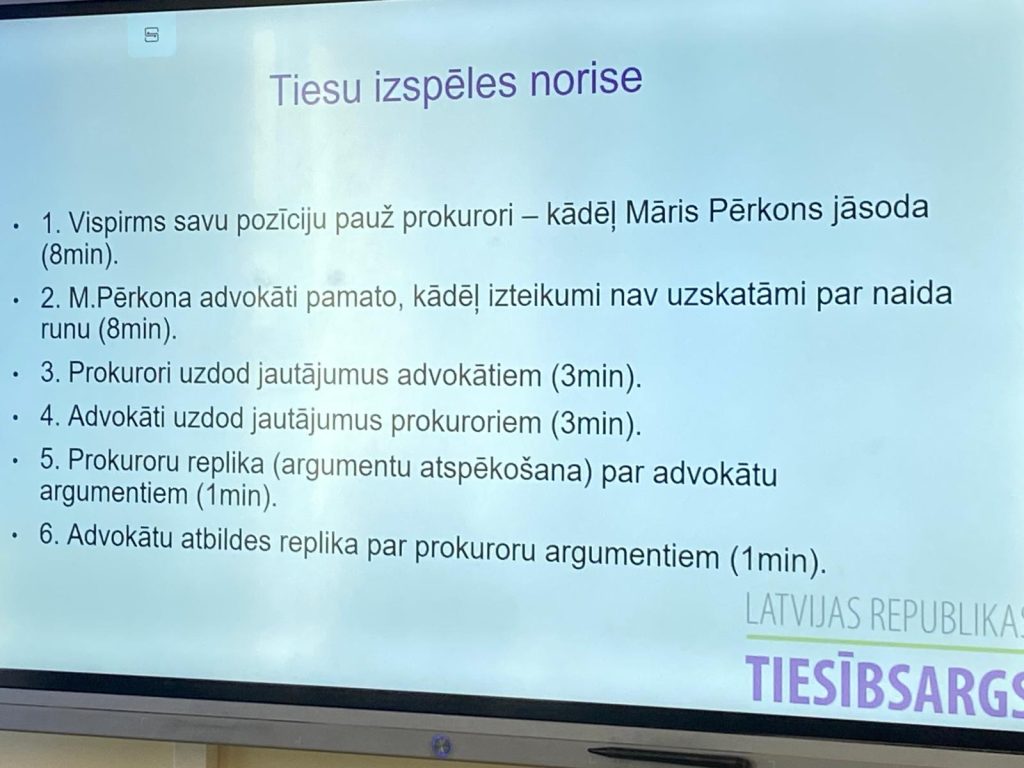 Tiesu izspēles norise