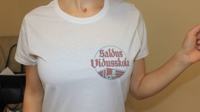 skolas logo uz krekliņa