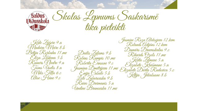 Skolas lepnuma pieteikumi