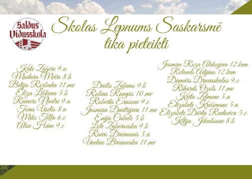 Skolas lepnuma pieteikumi