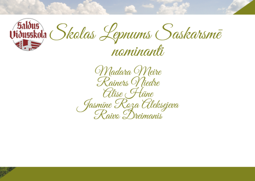 Skolas lepnuma nominanti