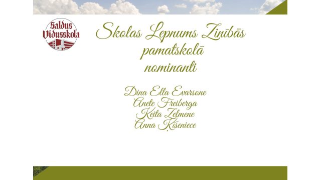 Skolas lepnuma nominanti