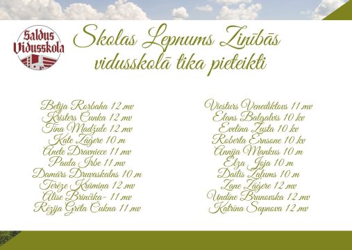 Skolas lepnuma nominanti