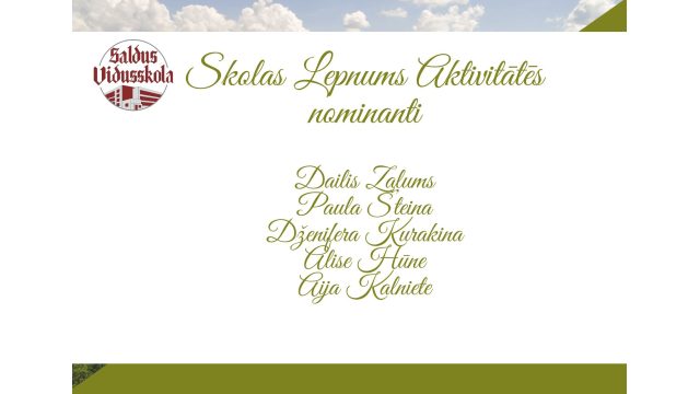 Skolas lepnuma nominanti
