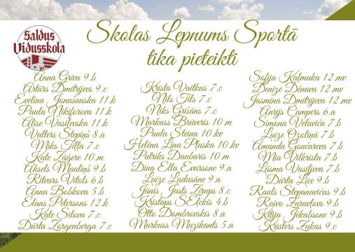 Skolas lepnuma nominanti