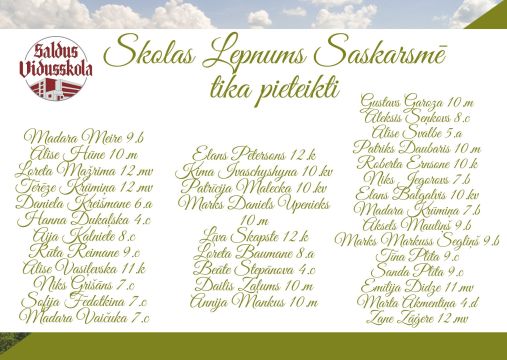 Skolas lepnuma nominanti