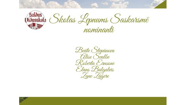 Skolas lepnuma nominanti