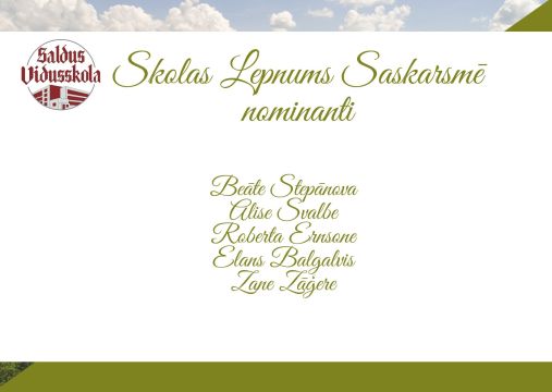 Skolas lepnuma nominanti